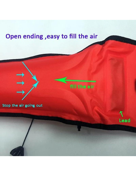 Boya Inflable de Buceo DEMMET 1.5m Naranja Alta Visibilidad