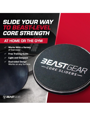 Deslizadores de Núcleo Beast Gear - Discos Abdominales Doble Cara