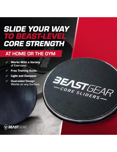 Deslizadores de Núcleo Beast Gear - Discos Abdominales Doble Cara