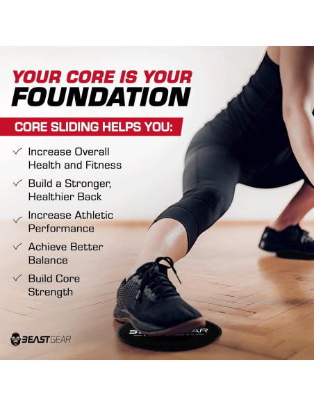 Deslizadores de Núcleo Beast Gear - Discos Abdominales Doble Cara