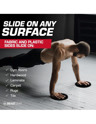 Deslizadores de Núcleo Beast Gear - Discos Abdominales Doble Cara
