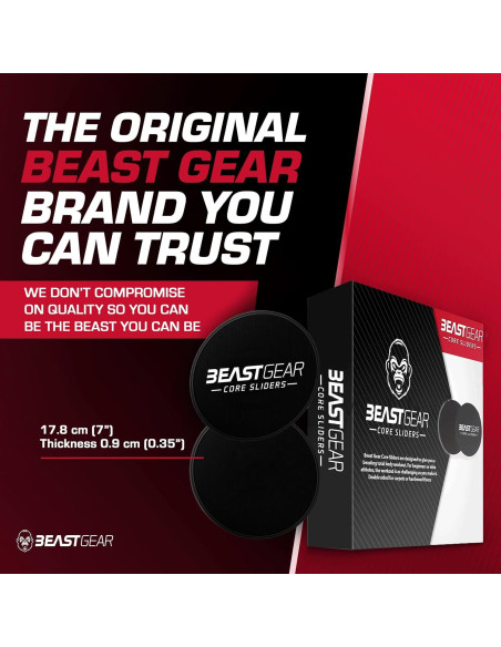 Deslizadores de Núcleo Beast Gear - Discos Abdominales Doble Cara