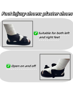 Zapato Postoperatorio DEEYOTA XL para Fracturas y Lesiones 2