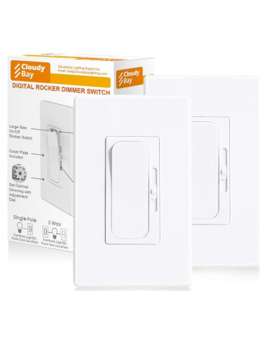 Interruptor Regulador Digital LED Cloudy Bay 600W 2 Paquete