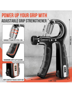 Kit de Entrenador de Fuerza de Agarre TEAWOO 4 en 1 Ajustable 2