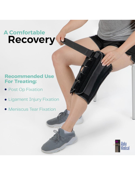 Inmovilizador de rodilla ortopédico Alpha Medical 50.8 cm ajustable