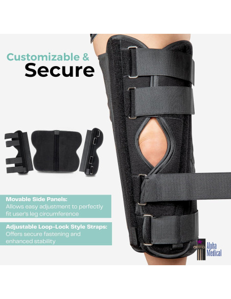Inmovilizador de rodilla ortopédico Alpha Medical 50.8 cm ajustable