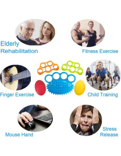 Kit de Ejercicio para Manos Qihengzhijia - 5 Piezas, 3-25kg 2