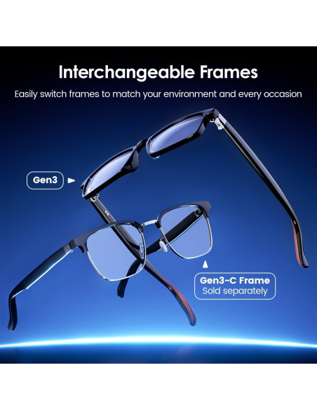 Gafas de Traducción Inteligente Emerhome Gen3 - Bluetooth, Ligeras
