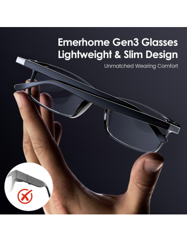 Gafas de Traducción Inteligente Emerhome Gen3 - Bluetooth, Ligeras