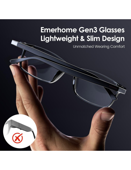 Gafas de Traducción Inteligente Emerhome Gen3 - Bluetooth, Ligeras