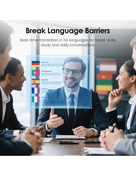 Gafas de Traducción Inteligente Emerhome Gen3 - Bluetooth, Ligeras