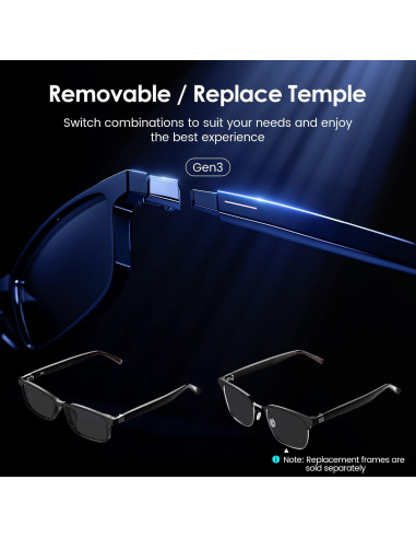 Gafas de Traducción Inteligente Emerhome Gen3 - Bluetooth, Ligeras