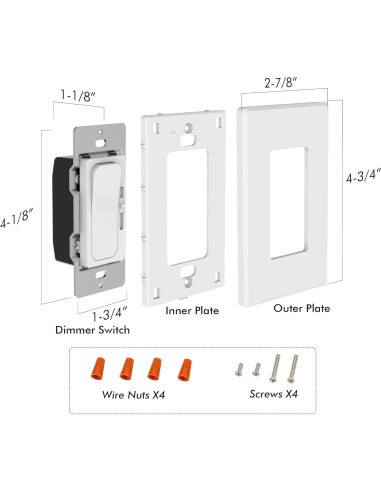Interruptor Regulador Digital LED Cloudy Bay 600W 2 Paquete