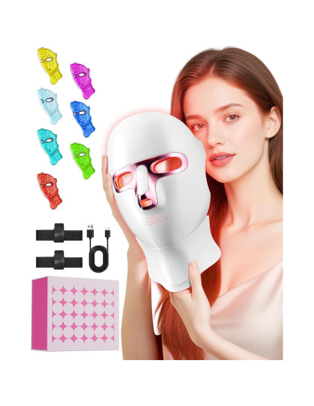 Máscara de Terapia de Luz Roja FOLOKE para Cara y Cuello