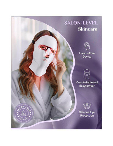 Máscara de Terapia de Luz Roja FOLOKE para Cara y Cuello