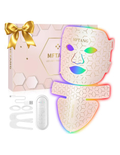 Máscara Facial de Terapia de Luz Roja MFTANG - 7 Colores, Silicona