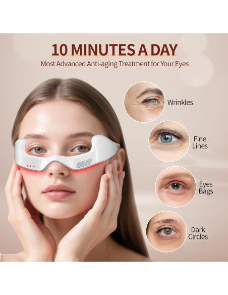 Gafas de terapia de luz roja LED Nutra Light 650nm para arrugas