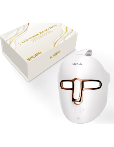 Máscara de Terapia de Luz Roja SDKWDH LED 7 Colores Facial