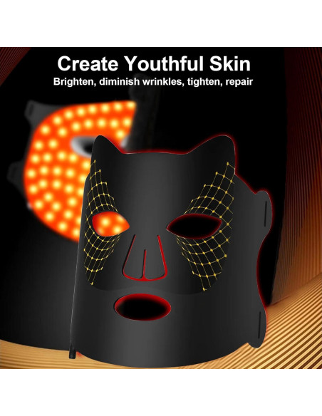 Máscara de Terapia de Luz Roja Fastfafa 850nm Portátil
