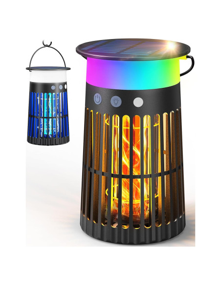 Zapper de Insectos Solar 4 en 1 Zwiran, Impermeable, LED