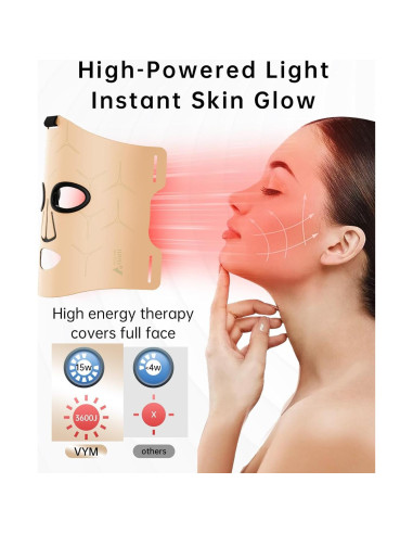 Máscara de Terapia de Luz Infrarroja VYM - Cuidado Facial 130g