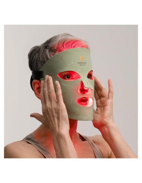 Máscara Facial LED Odelyne Adara Lite Terapia de Luz Roja