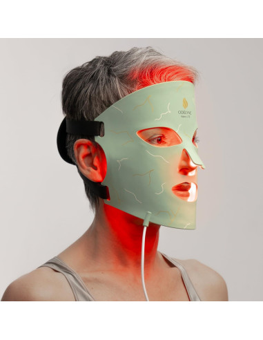 Máscara Facial LED Odelyne Adara Lite Terapia de Luz Roja