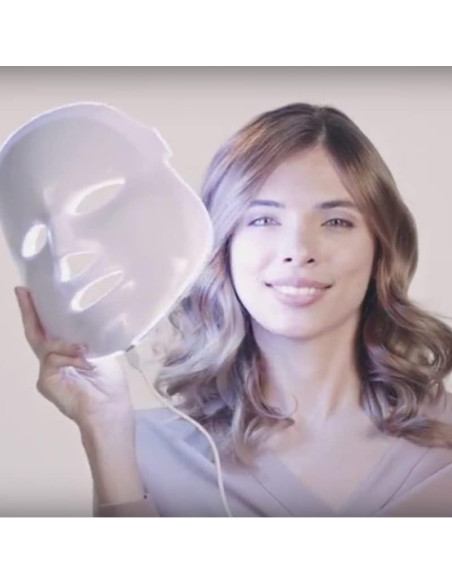 Máscara LED Terapia Facial 7 Colores Rejuvenecimiento Piel