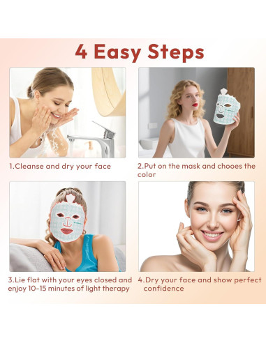 Máscara Facial LED EveRadiant 7 Colores Antienvejecimiento 240 LEDs