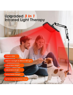 Lámpara de Terapia de Luz Roja MQHOOB 3 en 1 660nm 850nm 2