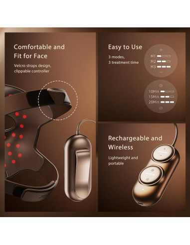 Máscara Lásers JOVS 4D Terapia Luz Roja 850nm Antienvejecimiento