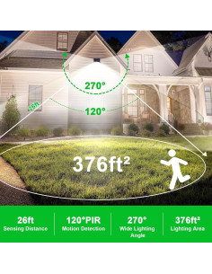 Luces Solares Exteriores KUYIMY con Sensor de Movimiento 72 LED 2