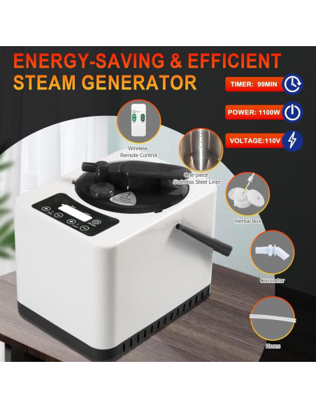 Sauna de Vapor Portátil Hoolife 3L 1100W con Luz Infrarroja