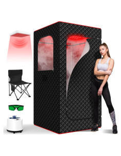 Sauna de Vapor Infrarroja Portátil iTHERAU XL con Luz Roja