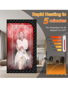 Sauna de Vapor Portátil Amocane con Luz Roja y Vaporera 3L 2