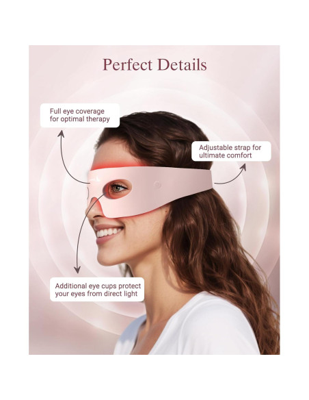 Máscara de Terapia de Luz Roja Inalámbrica Lanieney 3 Modos