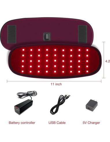 Cinturón de Terapia de Luz Roja Infrarroja Tamthna 2025 - Alivio del Dolor