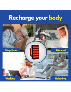 Dispositivo Terapia Luz Roja AWA FX35 Portátil 660nm 850nm 2