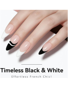 Conjunto de Esmalte de Uñas Gel Makartt 8ml Negro y Blanco 2