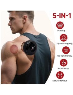 Kit de Ventosas UOTT 5-en-1 con Luz Roja y Calor - Alivio Dolor 2