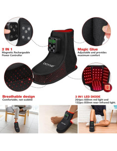Terapia de Luz Roja DGXINJUN para Pies y Tobillos Portátil 2