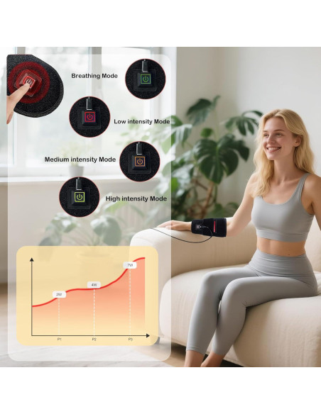 Terapia de Luz Roja Dowceivm 31.5x15.5cm 4 Modos Alivio Dolor