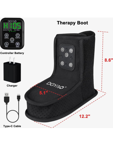 Terapia de Luz Roja DGXINJUN para Pies y Tobillos Portátil