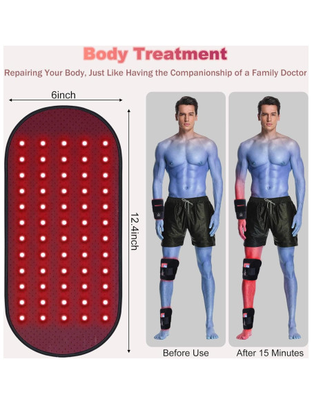Terapia de Luz Roja Dowceivm 31.5x15.5cm 4 Modos Alivio Dolor