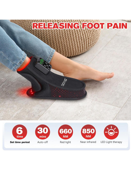 Terapia de Luz Roja DGXINJUN para Pies y Tobillos Portátil