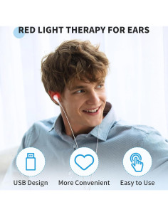 Dispositivo de Terapia de Luz Roja USB LaseLocks para Oídos 2