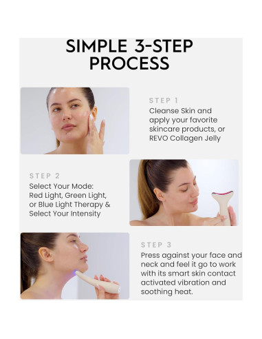 Masajeador Facial REVO Genie con Terapia LED para Arrugas