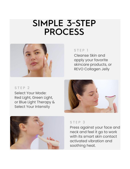 Masajeador Facial REVO Genie con Terapia LED para Arrugas