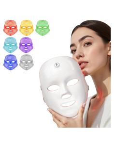 Máscara Facial LED 7 Colores TOYHIS - Terapia de Luz Portátil